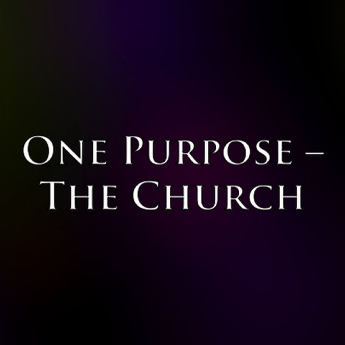 One Purpose – Jesse Showalter (One Love Ministries) – One Love Ministries